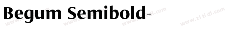 Begum Semibold字体转换